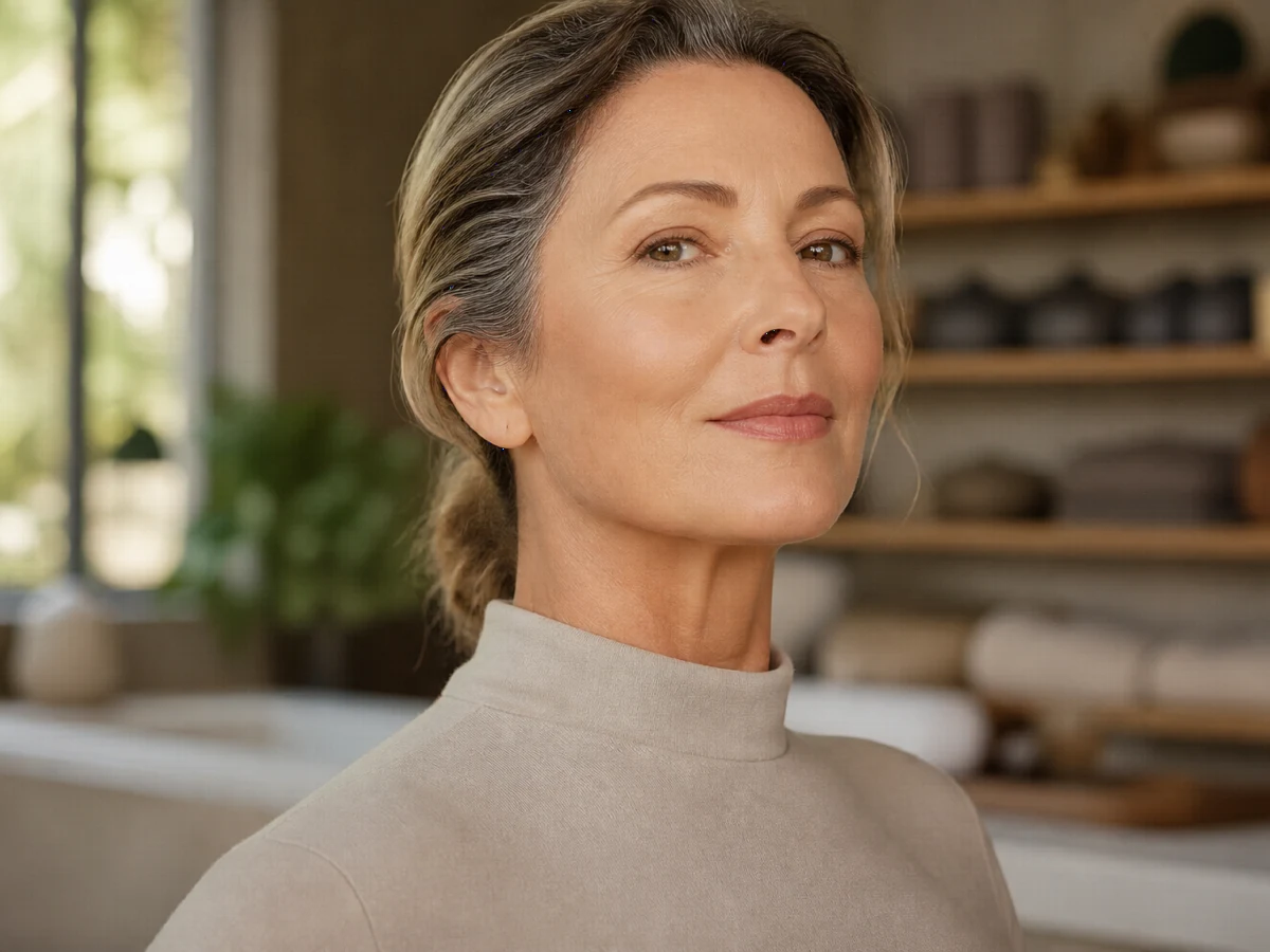 Illustrative neck and jawline planning image for a neck lift recovery guide